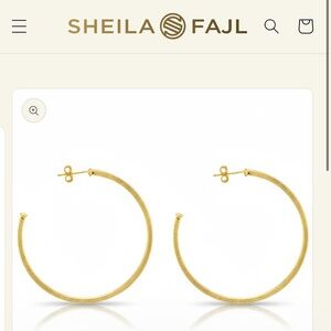 Sheila Fajl 18k gold vermeil plated “Perfect Hoops” earrings